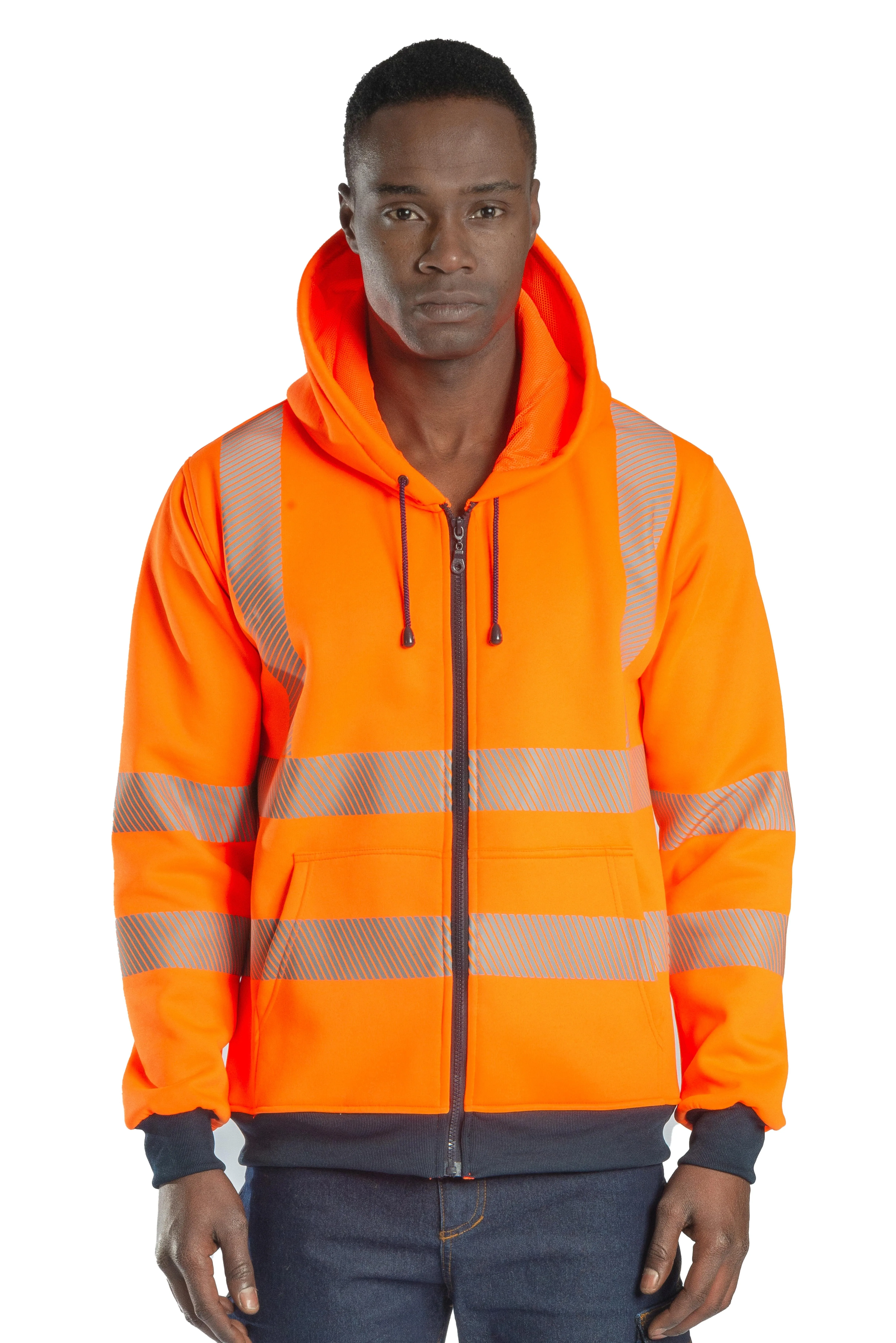 Alaska Hi-Vis Fermuarlı Kapüşonlu Sweatshirt -Turuncu