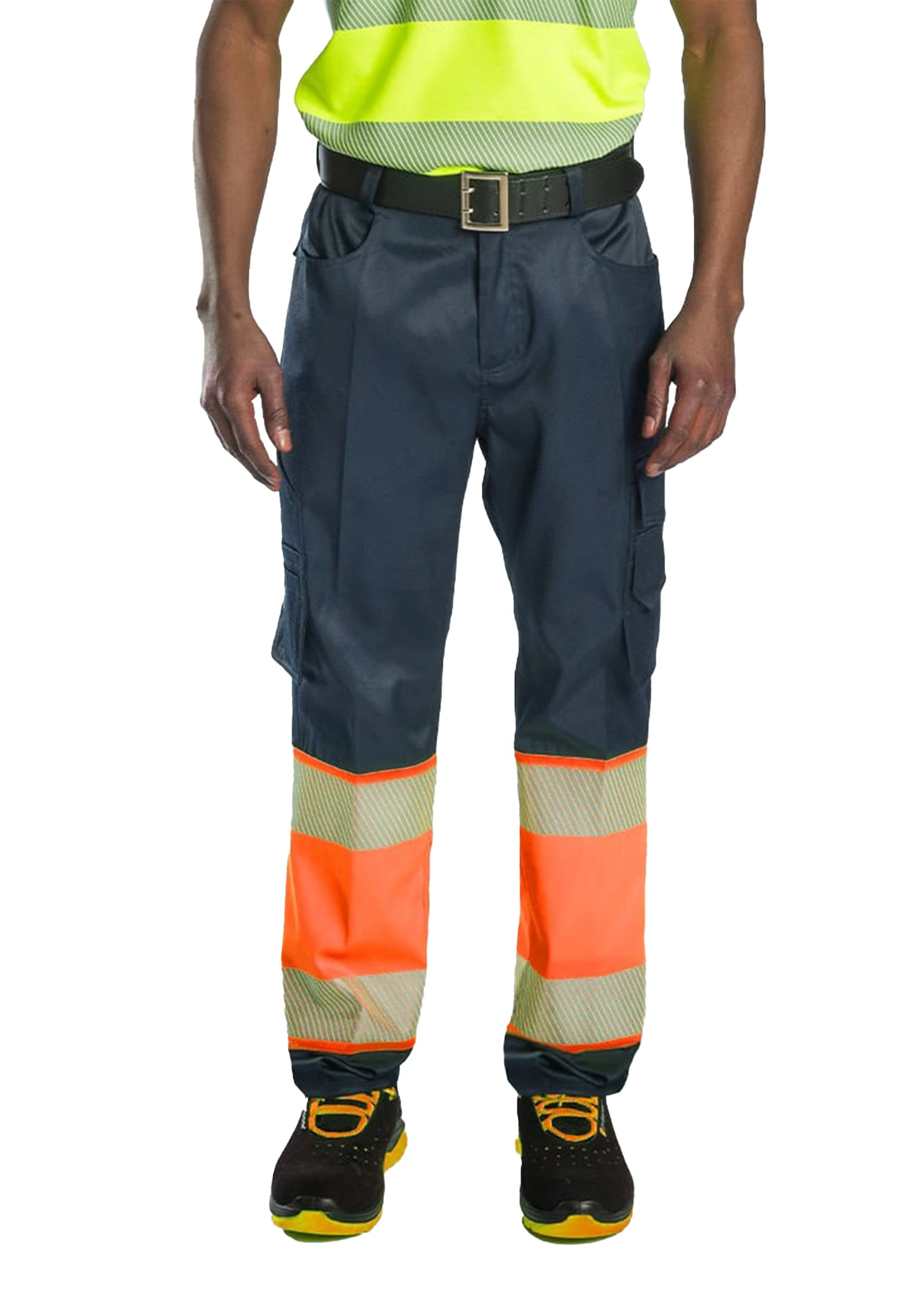 Alaska Hi-Vis Pantolon Lacivert - Neon Turuncu