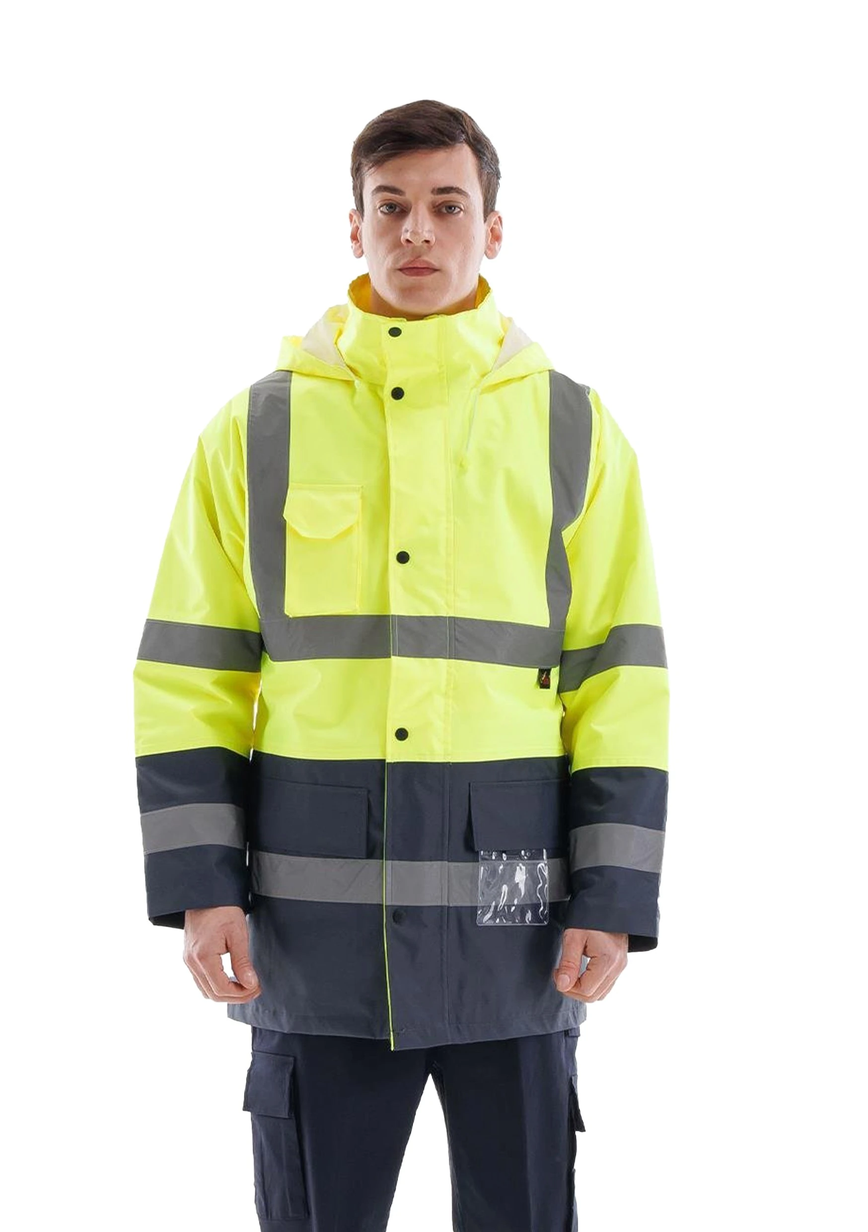 Alaska Hi-Vis Parka Neon Sarı - Lacivert