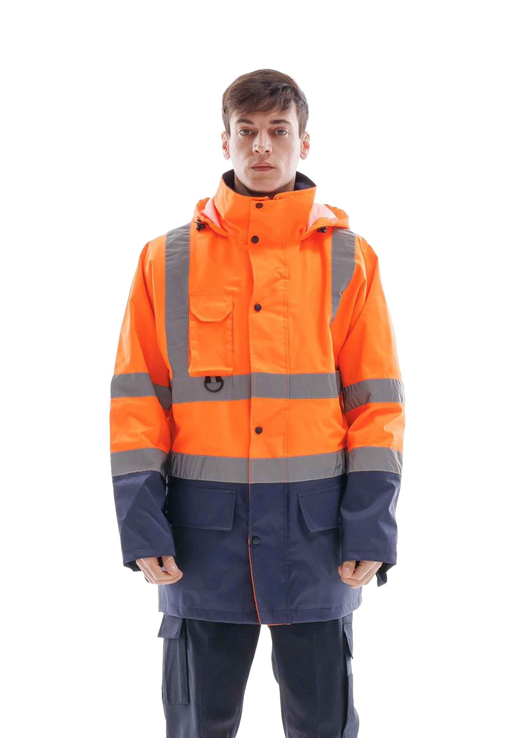 Alaska Hi-Vis Parka Neon Turuncu - Lacivert