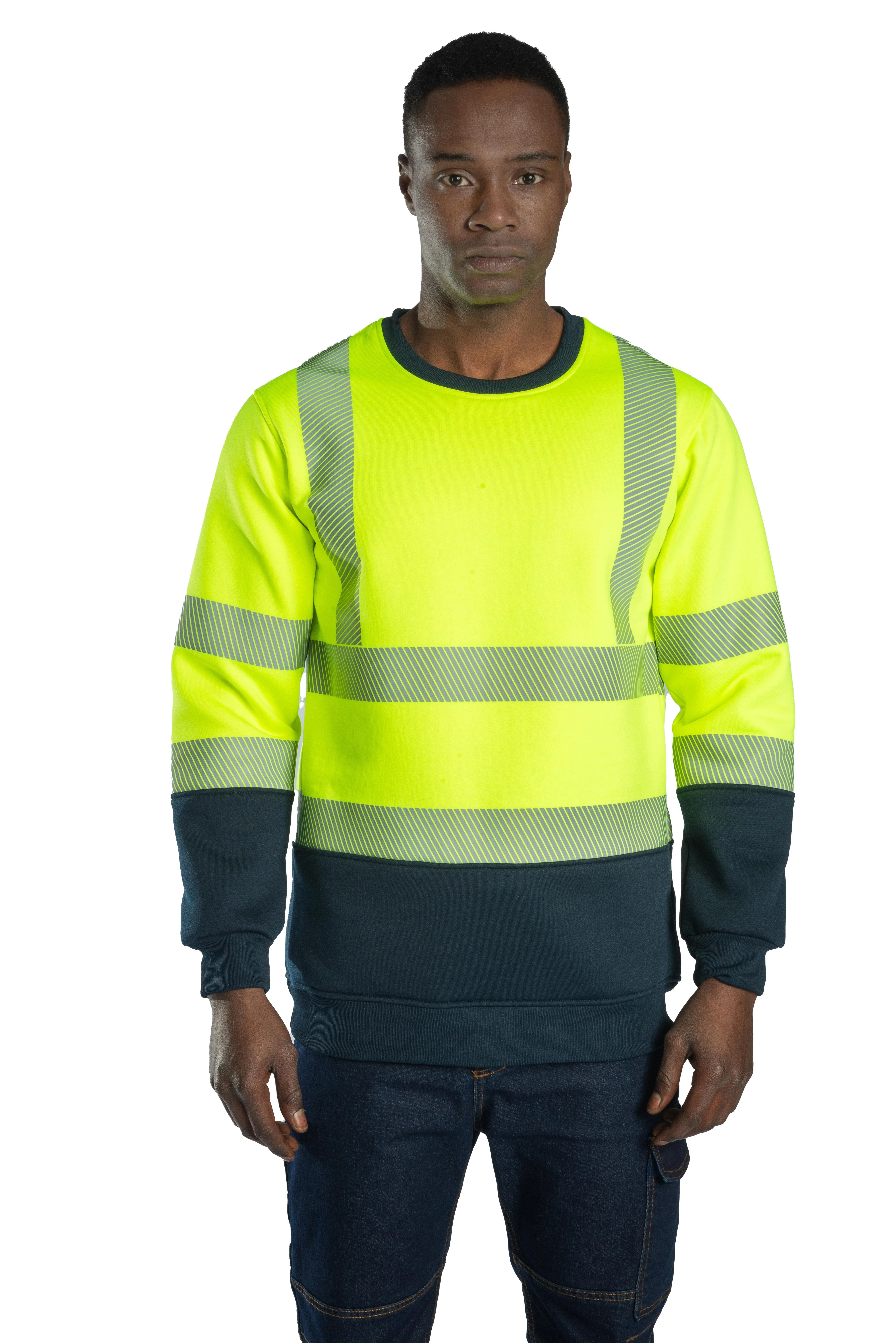Alaska Hi-Vis Sweatshirt Neon Sarı - Lacivert