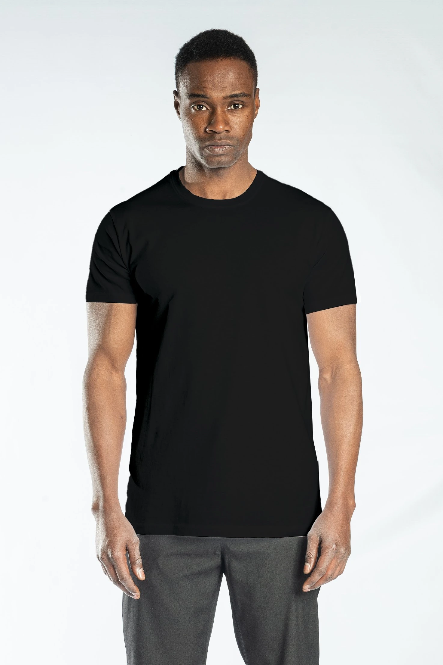 Regular Basic Bisiklet Yaka T-Shirt Siyah