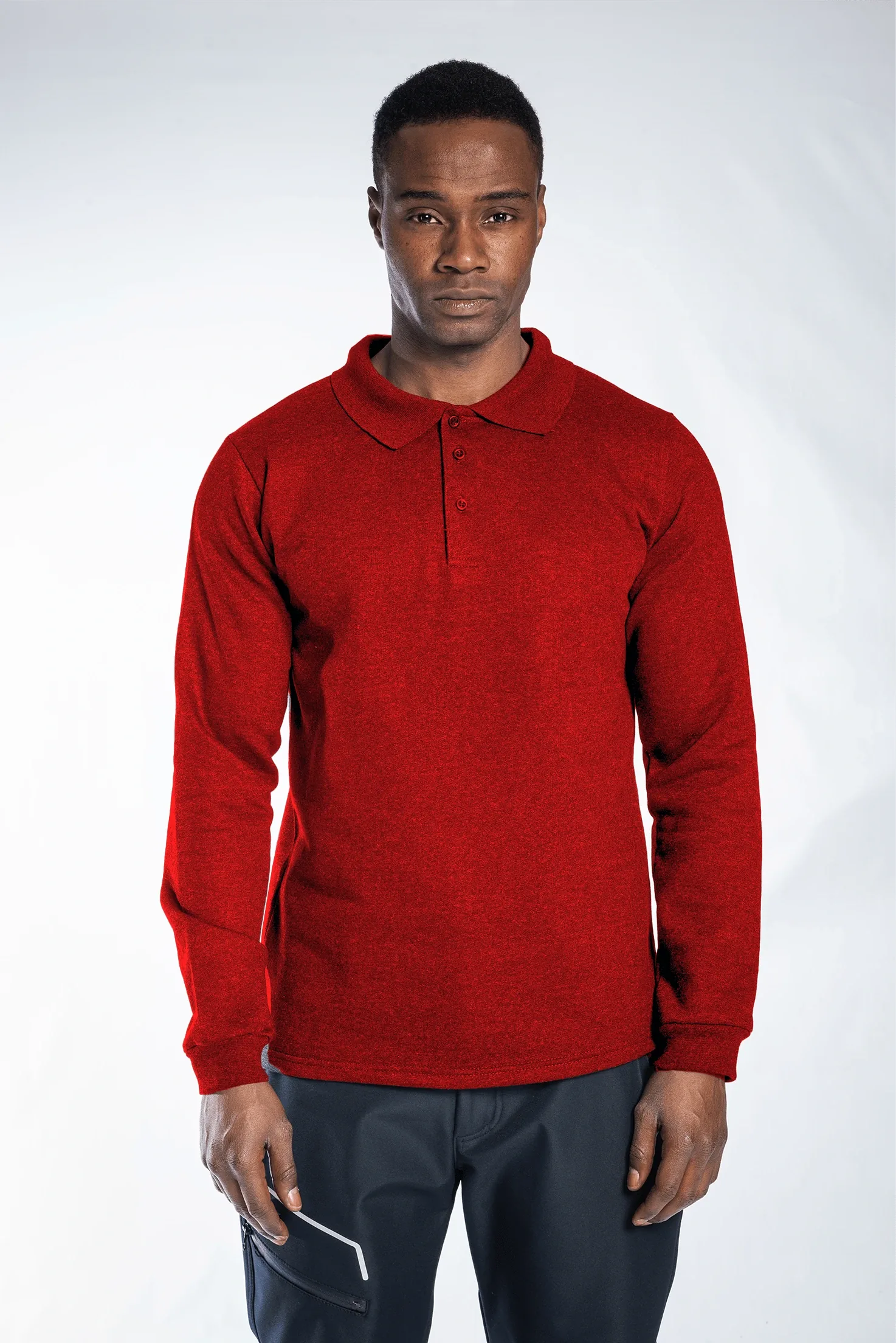 Regular Polo Sweatshirt Kırmızı