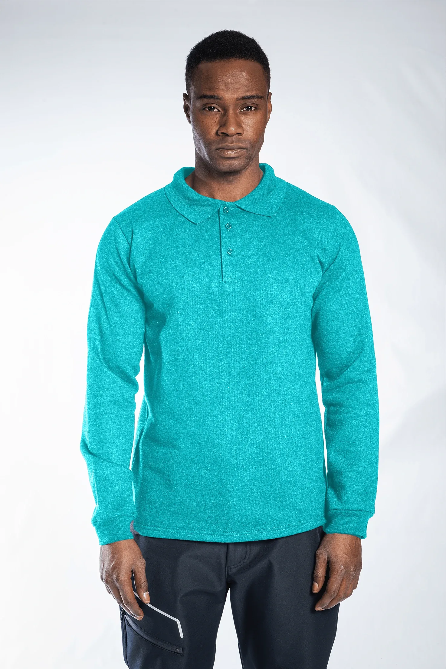 Regular Polo Sweatshirt Turkuaz