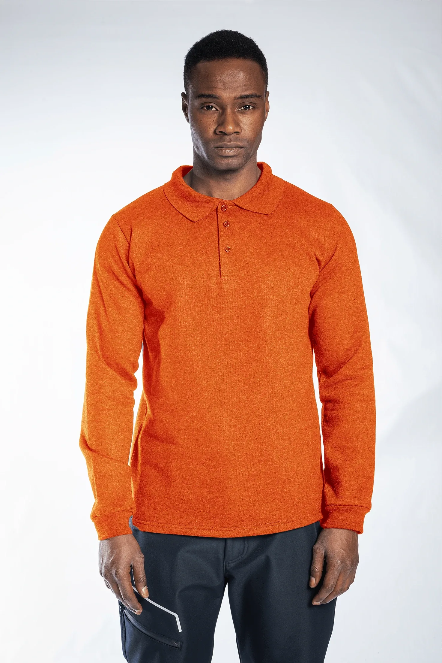Regular Polo Sweatshirt Turuncu